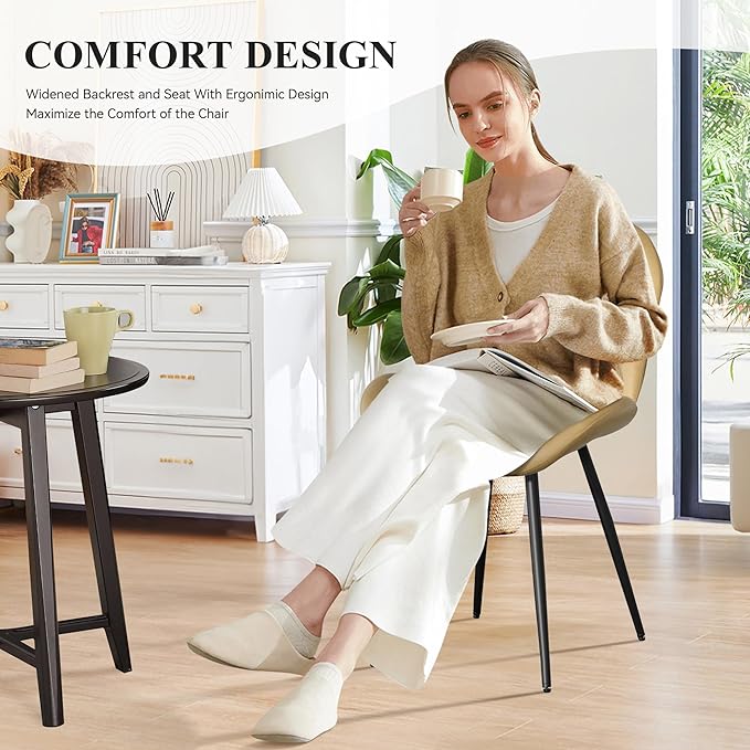 Nalupatio Dining Chairs Set of 4, Modern Dining Room Chairs Comfy Backrest Th...