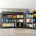 71" W Storage Shelves 5000lbs Garage Metal Shelving Heavy Duty Garage Shelves Adjustable Storage Shelves for Industrial, Factory,71" W X 24" D X 69" H