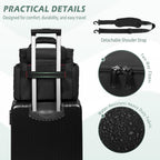 Medicine Organizer Bag with Insulated Pocket for Travel, Pill Bottle Storage Bag with 4 Customized Dividers & Shoulder Strap for Medication, Insulin and First Aid Supplies, Black (Bag ONLY)
