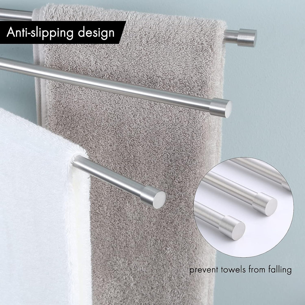KES Swivel Towel Rack 4-Arm, Bathroom Swivel Towel Bar, Space Saving