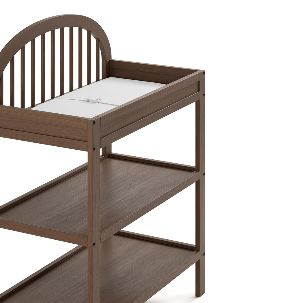 Graco Olivia Changing Table with Water-Resistant Changing Pad, Hazelnut