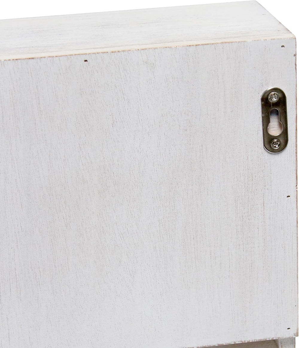 Elegant Designs HG1029-WWH 16.4" Wine & Dine Wooden Wall Mounted Win...