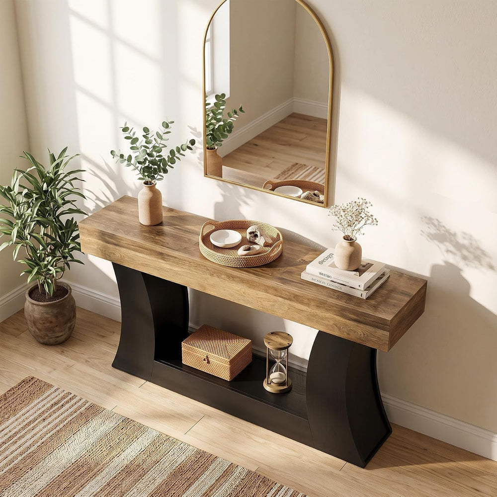 63-Inch Console Table, Behind Couch Sofa Table, Modern Entryway Furniture | H...