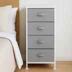 Amazon Basics Fabric 4-Drawer Storage Organizer Unit for Closet, White