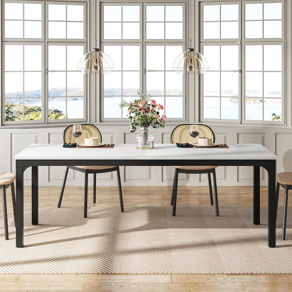 Tribesigns Dining Table for 6-8 People, 78-Inch Long Narrow Rectangular Dinne...
