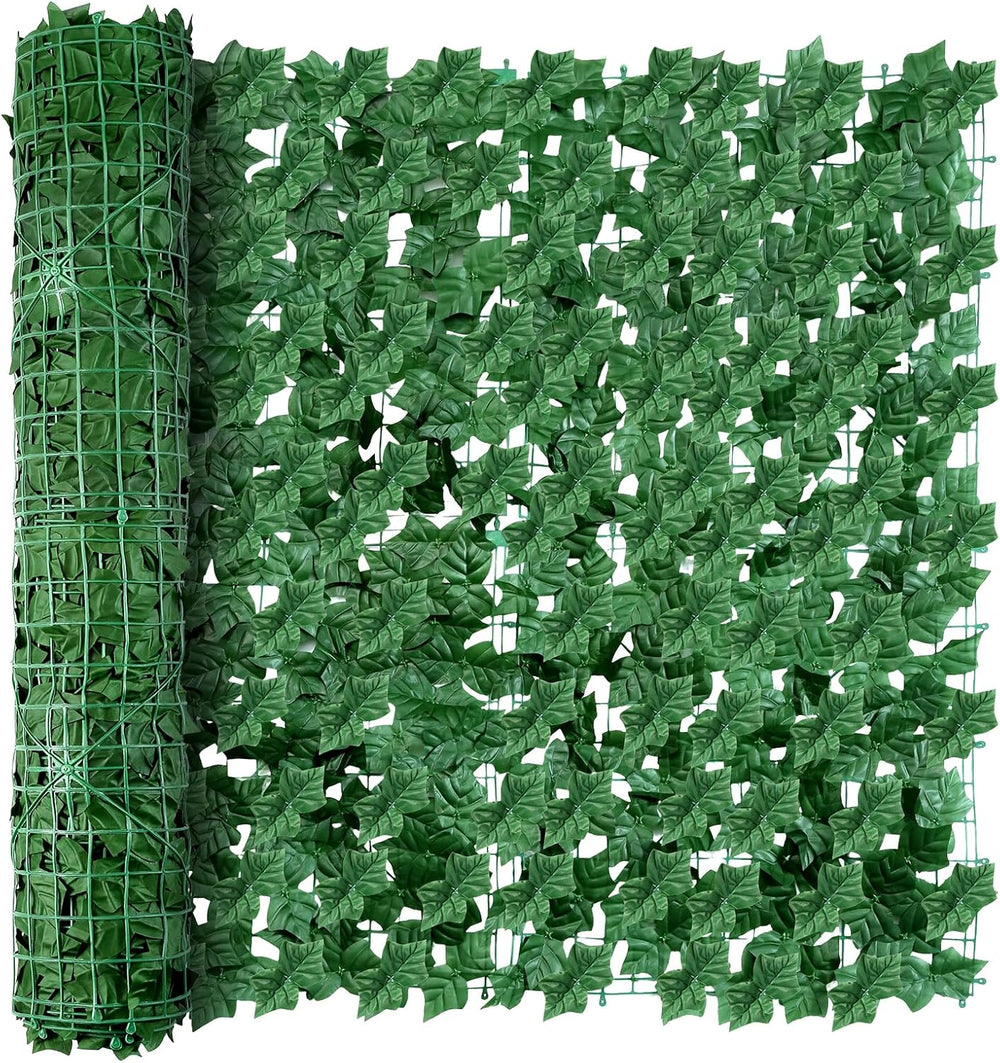 Artificial Ivy Privacy Fence Wall Screen, 59 x 118 in Garden Fake Hanging Pla...