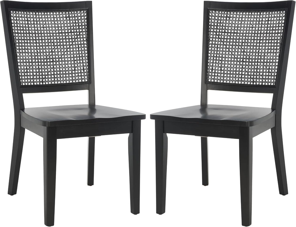 SAFAVIEH Home Collection Margo Coastal Black Dining Chair Set of 2
