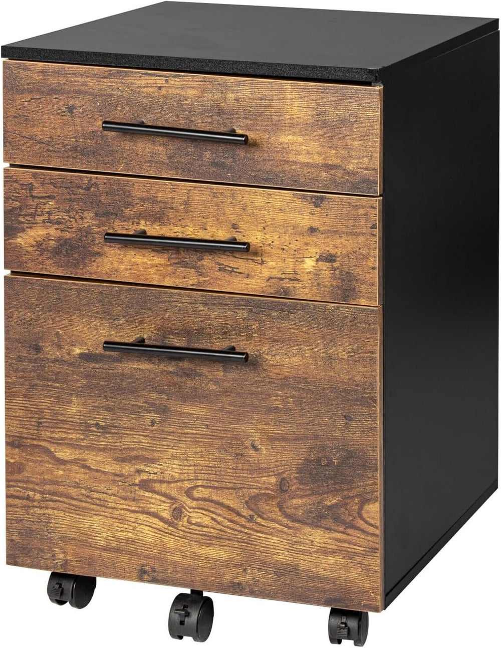 Relaxdays Roll Container with 3 Drawers, Hanging File, Castors, 57.5x40x40 cm...