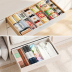 Clear Drawer Dividers Organizers, Adjustable Expandable Drawer Divider Organizer for Clothes, Dresser, Kitchen & Office Drawers, Acrylic Drawer Separators for Bedroom Storage, 4-Pack, Clear Plastic