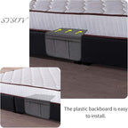 Bedside Caddy Bedside Storage Organizer Magazine Phone Tablet iPad Remote Holder, Organizer Caddy for Home College Dorm Bed, Sofa, Bunk Bed (Dark Grey)