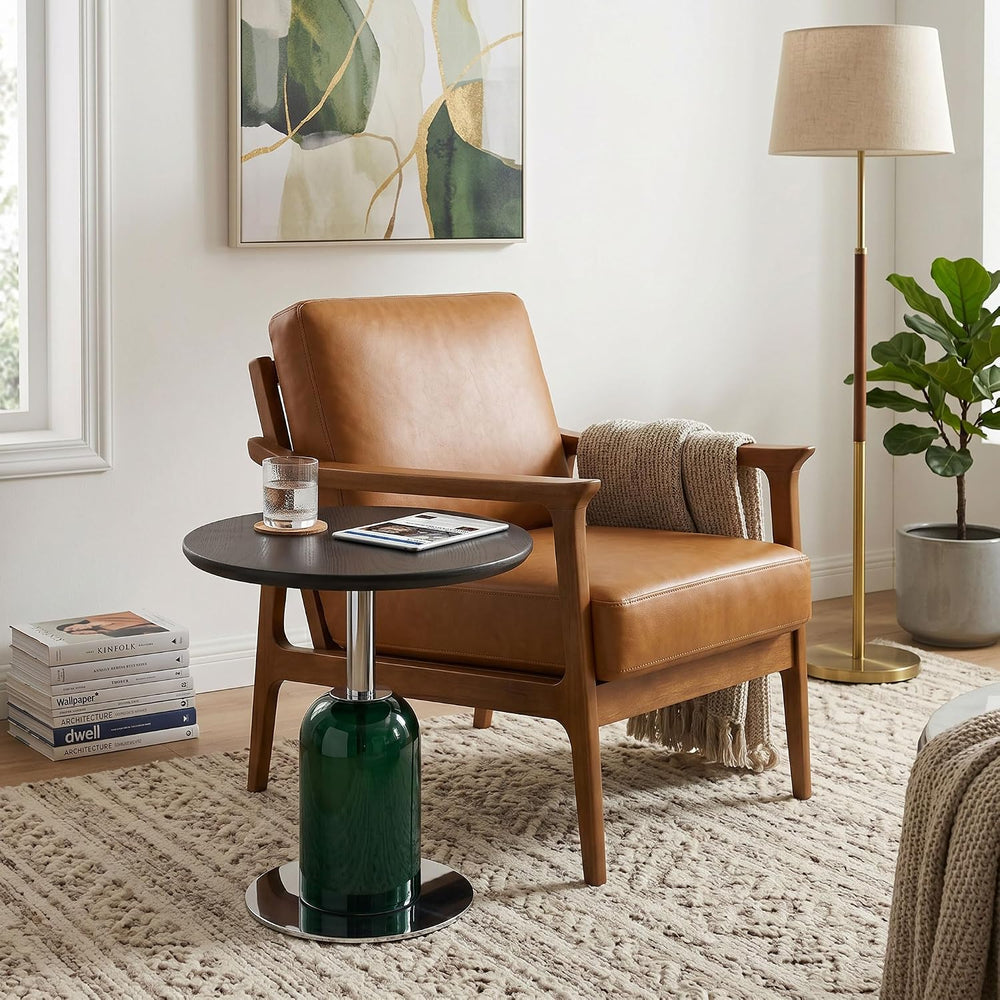 18.9'' Round End Table for Living Room, Modern Accent Side Table with...