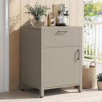 Wisteria Lane Outdoor Storage Cabinet with Drawers, Aluminum Modular Outdoor Kitchen, All Weather Kitchen Island for Patio, BBQ, Backyard