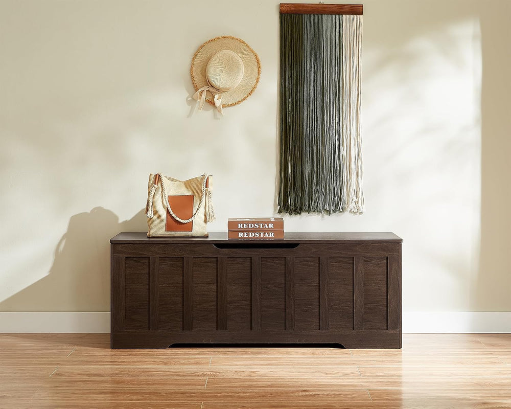 VANKILEY 51.2" Storage Chest Extra Large,Wooden Storage Bench,Espresso |...