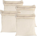 4-Piece Large Durable Organic Cotton Mesh Laundry Bags with Sturdy Zippers and Breathable Mesh are Delicate Laundry Bags for Underwear, Clothes, Pants and Socks