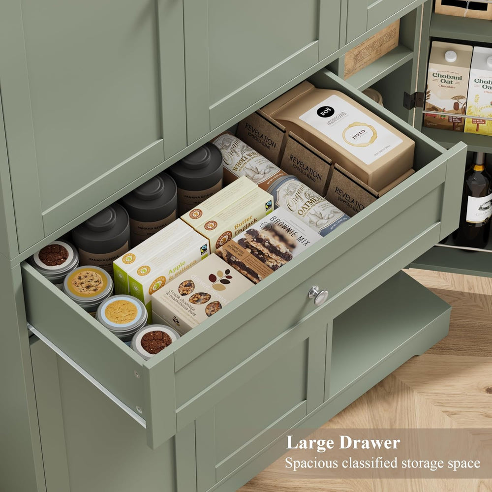 HOSTACK 68" Tall Kitchen Pantry Storage Cabinet with Doors & Shelves...