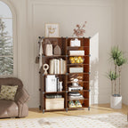 AWTATOS Closet Organizer 8 Cube Storage Shelves Clothes Organizers Closet Storage Stackable Cubby Shelving for Closet Bedroom Living Room Office Cocoa Brown