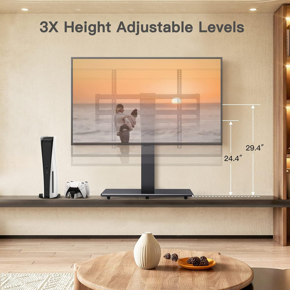 Swivel Universal TV Stand Base for 50-75 Inch LCD OLED Flat/Curved Screen TVs...