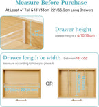 Vtopmart 12 Pack Drawer Dividers for Clothes, 4" High 13"-22" Adjustable Expandable Dresser Drawer Organizer, Clear Plastic Separators for Dresser, Baby Clothing, Underwear, Cosmetic, Toiletries