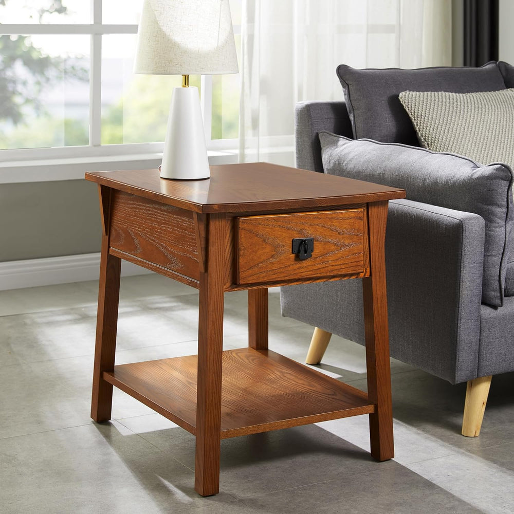 Leick Home Mission Nightstand Side Table, 22", Russet