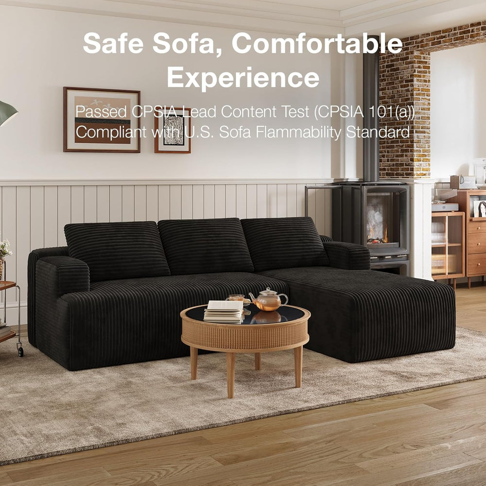 Novilla L-Shape Sectional Couches for Living Room with Smarts Coil® Support, ...