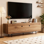 70.87" Mid-Century Modern TV Stand, Entertainment Center with 4 Storage Cabinets, Media Console Table for Living Room & Bedroom,Walnut