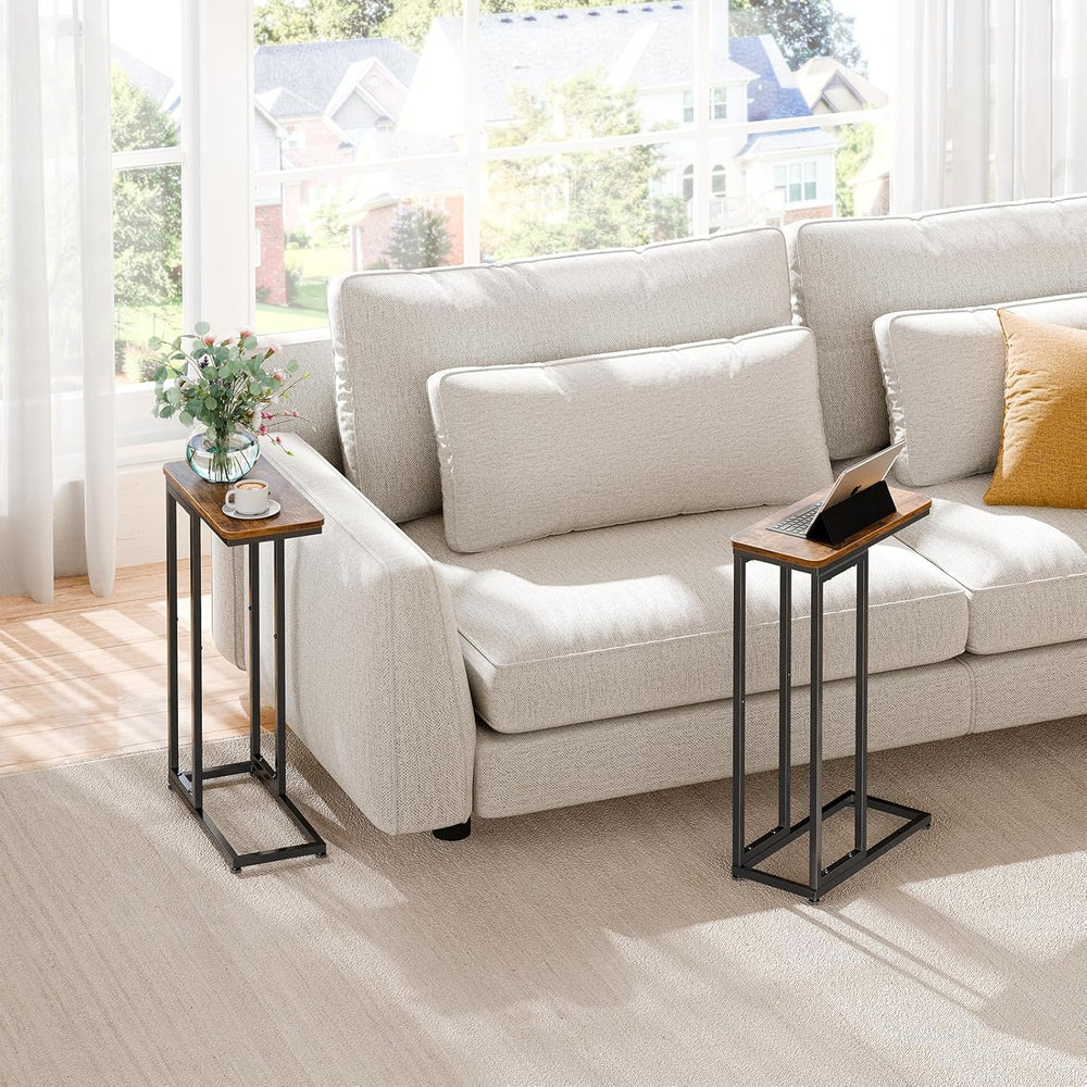 Simple Trending C Shaped Side Table, End Table Set of 2, Sofa Couch Table TV ...