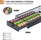 ZCDCP Nespresso Vertuo Pod Holder Coffee Capsule Drawer Black 30 Pods