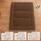 Dr.Futon Japanese Floor Futon Mattress Extra Thick Folding Roll Up Bed Topper Mat for Guest,Lounger and Tavel