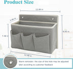 Wall Hanging Organizer Bag/Hanging Baskets with Large Mesh Compartment & 3 Pockets，Over the Door Hanging Organizer Space Saving Storage for Bedroom,RV Camper, Closet (Gray - 1 Pack)