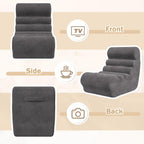 Homall Bean Bag Chair for Adults Memory Foam Bean Bag Chairs, Fireside Chair Comfy Lazy Floor Sofa, Recliner Sofa for Living Rooms and Bedrooms (Grey)