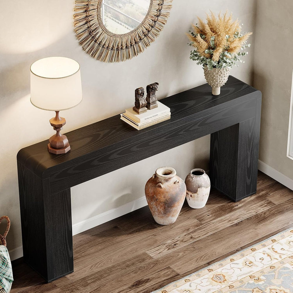 Tribesigns 70.9-Inch Extra Long Console Table | Rustic Wooden Sofa Table Behi...