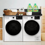Royxen Laundry Countertop with Storage Universal Fit, Washer and Dryer Countertop with Shelf, Laundry Room Storage, 2-Tier Shelf (Black)