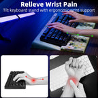 Ospelelf Keyboard Wrist Rest Pad, Comfy Ergonomic Keyboard Stand Holder, Office Desk Accessories, Work from Home Essentials, Anemone Pattern