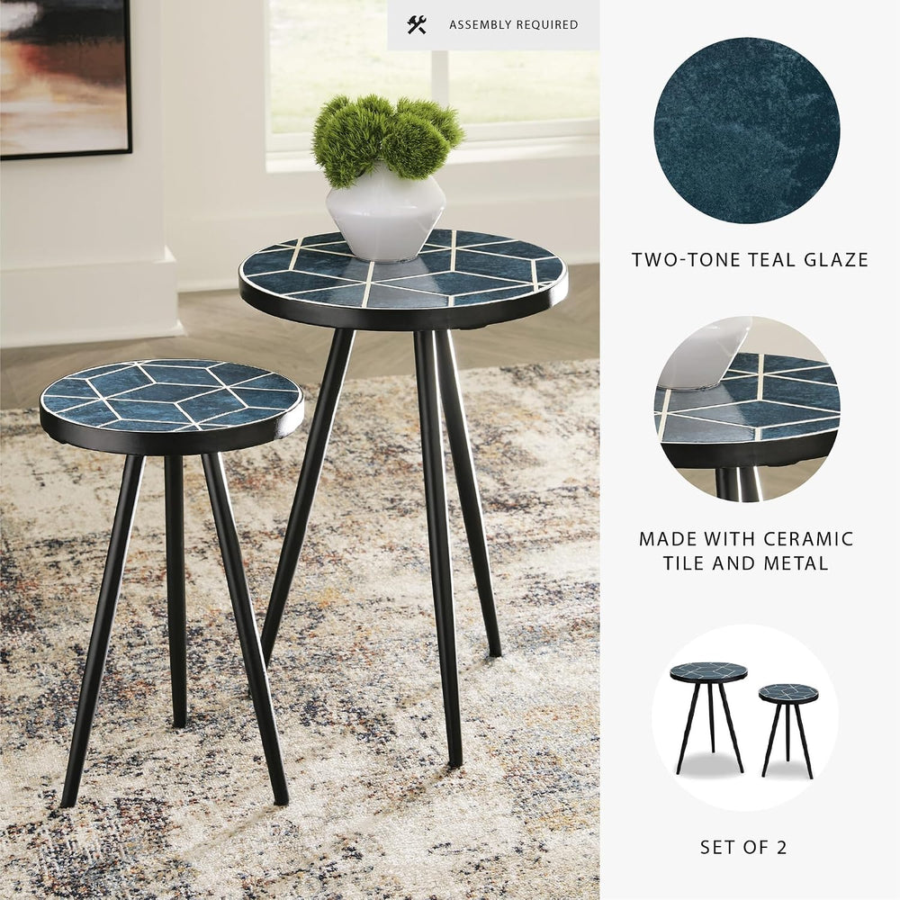 Signature Design by Ashley Clairbelle Contemporary Nesting Diamond Pattern Ac...