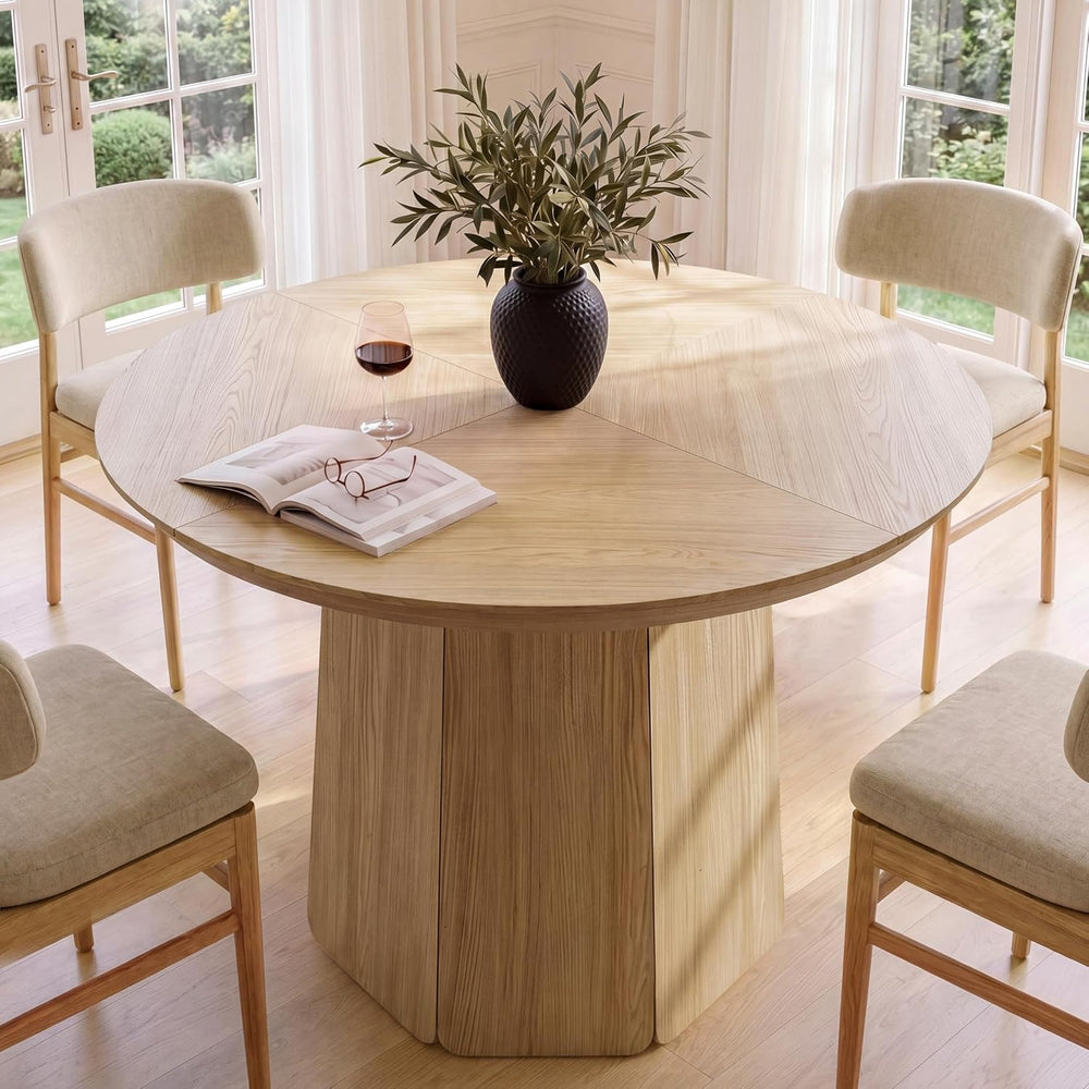 ModernMate 43 inch Round Dining Table for 4, Circle Kitchen Table with Wooden...