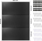 Peg Board, 3 Pack 16-Inch X 36-Inch Heavy Duty Steel Pegboard,Heavy Duty Black Pegboard for Walls, Garage, Workbench, Craft Room Tool Organization, Metal Pegboard Panels(Black)