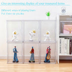 Purse Organizer for Closet, Clear Acrylic Display Case, Large Handbag Storage Organizer with Magnetic Door, 3 Pack Plastic Acrylic Boxes for Wallet, Cosmetic, Collectibles (X Large)