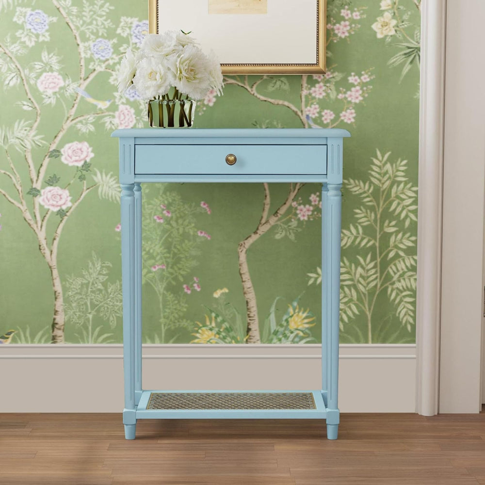 East at Main Lenora Console Table – 23.75” Narrow Entryway Table with Storage...