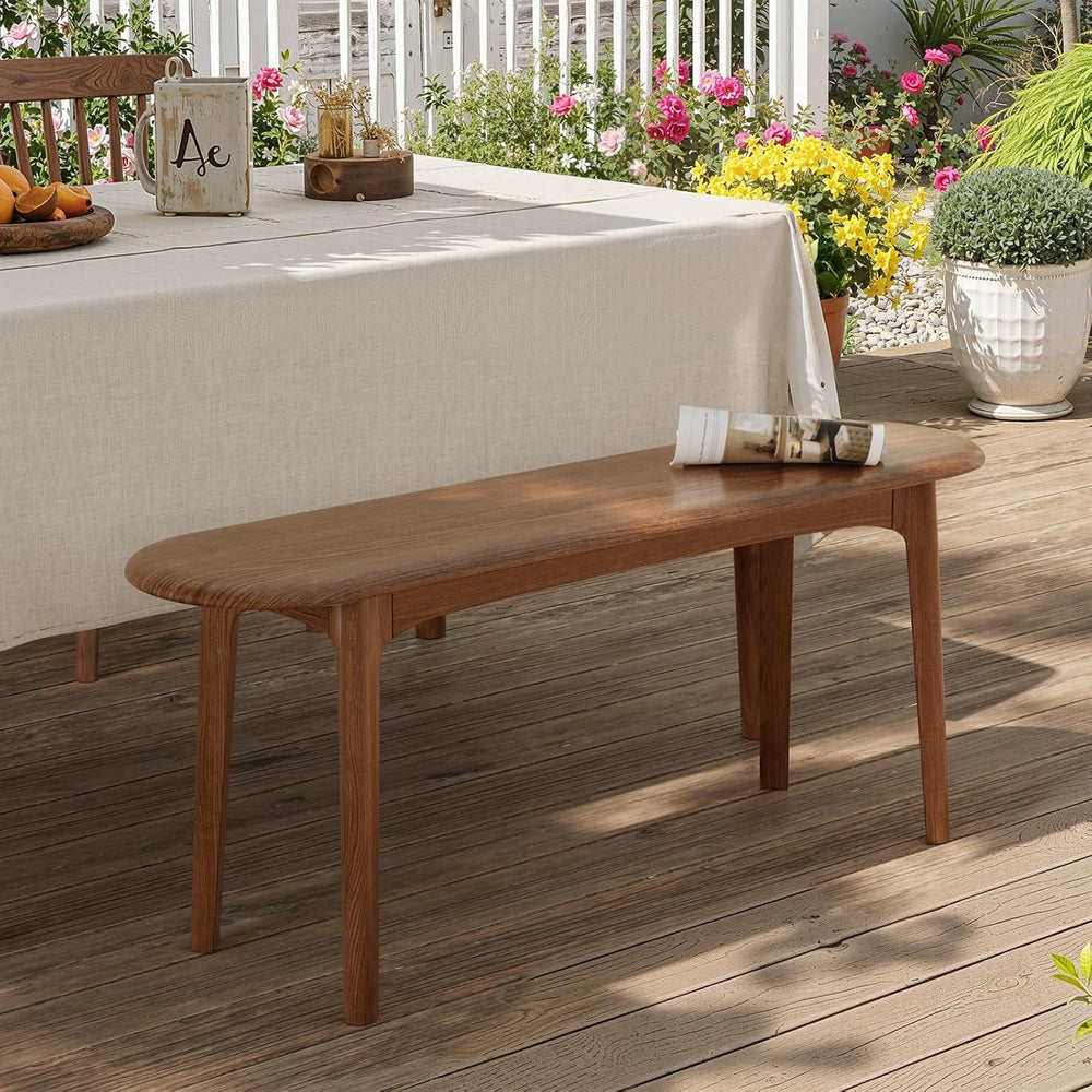 DONGMUWUEJEE 100% Solid Wood Dining Bench, Dining Table Bench for End of Bed ...