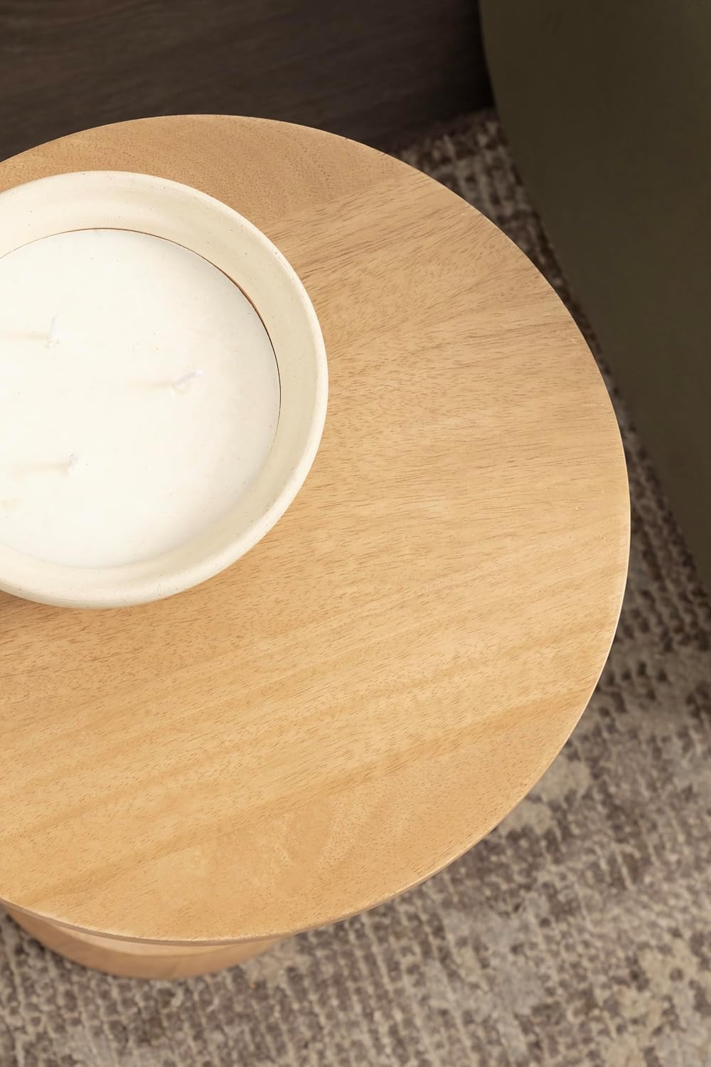 Kate and Laurel Gairola Transitional Wooden Round Side Table, 12 x 12 x 20, N...