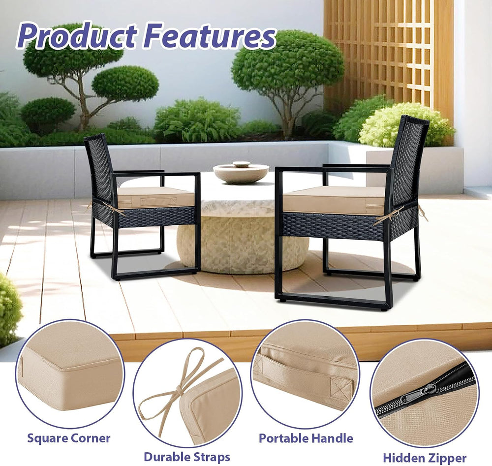 IPYNBAP Outdoor Chair Cushions Set of 4 -Waterproof Outdoor Seat Cushions for...