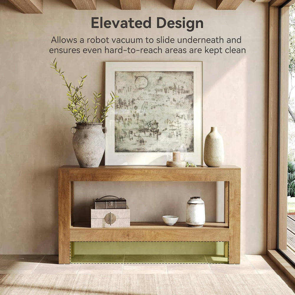 LITTLE TREE 63-Inch Long Console Table for Living Room, Farmhouse Wood Entryw...
