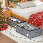 Under Bed Storage with Wheels, No Assemble Required 10 inches height Under Bed Storage bins,Large capacity Rolling Under bed Shoe Storage containers，dorm under bed storage drawers