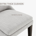 Upholstered Dining Chairs Modern Sidechair Performance Fabric High Back Armlesschair for Diningroom Kitchen,Linen,Set of 2(1 Box)