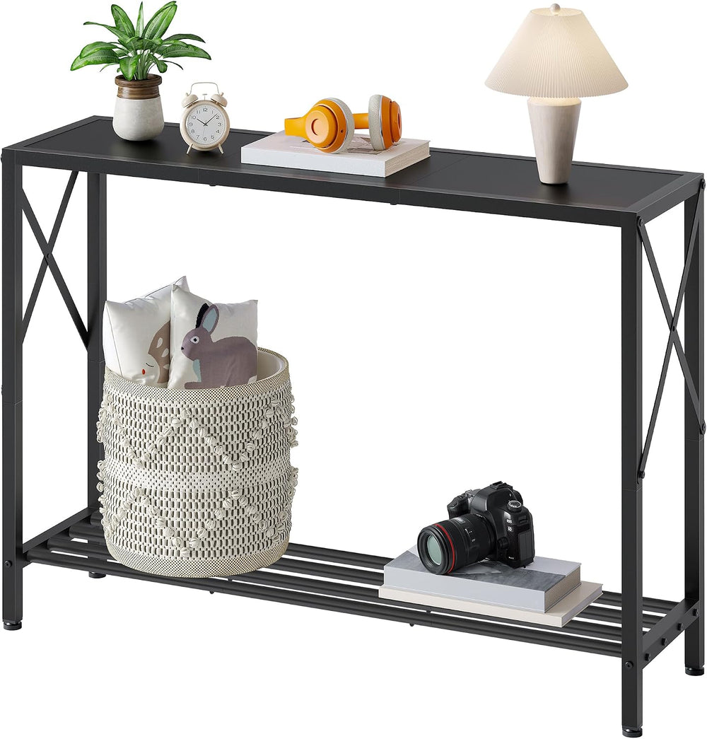 Tajsoon Console Table 41.8", 2 Tier Narrow Entryway Table with Shelves |...