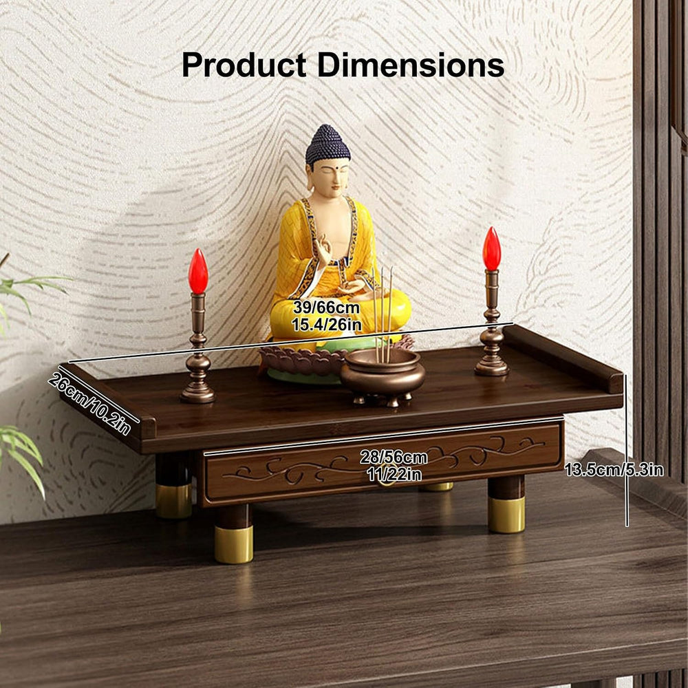 Meditation Altar Table, Personal Meditation Altar Cabinet, Small Puja Table, ...