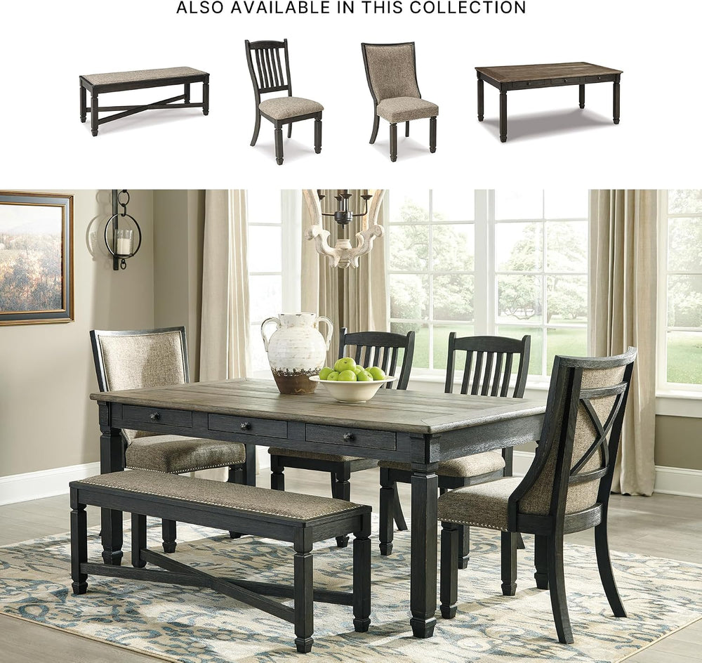 Signature Design by Ashley Tyler Creek Farmhouse Upholstered Dining Room Benc...