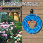 KURUI Heavy Duty Wall Hook for Tool/Water Hose, Garden Hose Holder Wall Mount for Indoors Outside, 2 Pack Garage Storage Hanger for Hanging Shovel/Ladder/Extension Cord, Metal Utility Hook Organizer