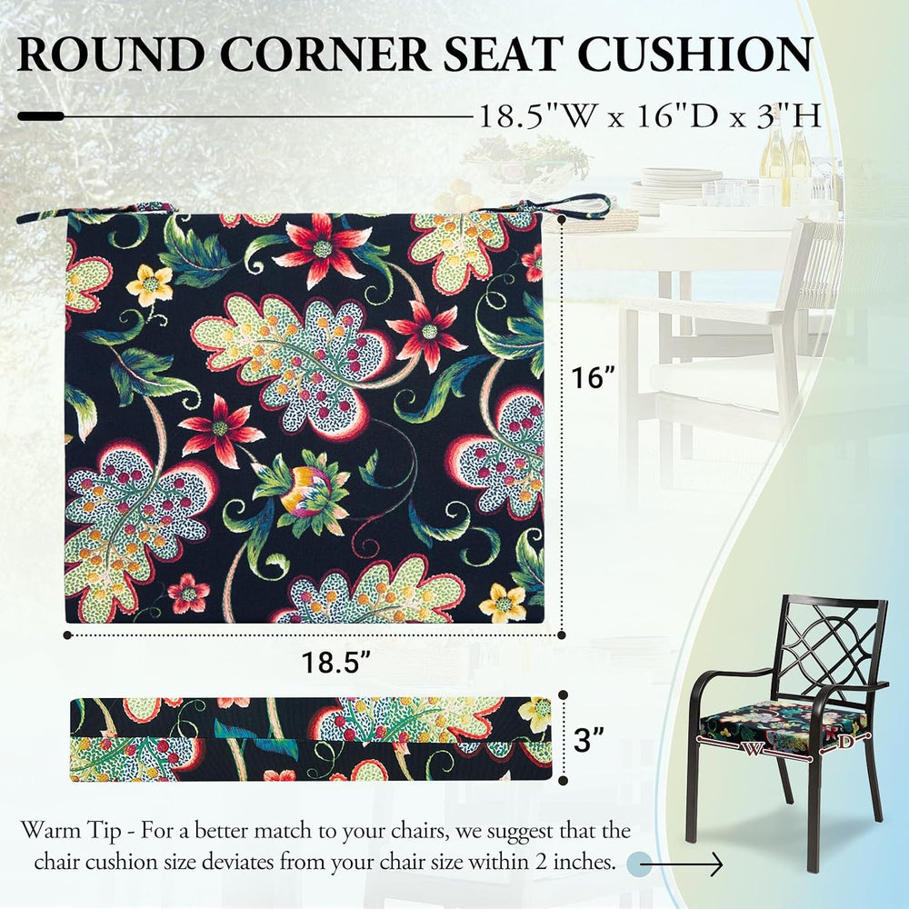 Wellsin Outdoor Chair Cushions for Patio Furniture - Outdoor Cushions for Cha...