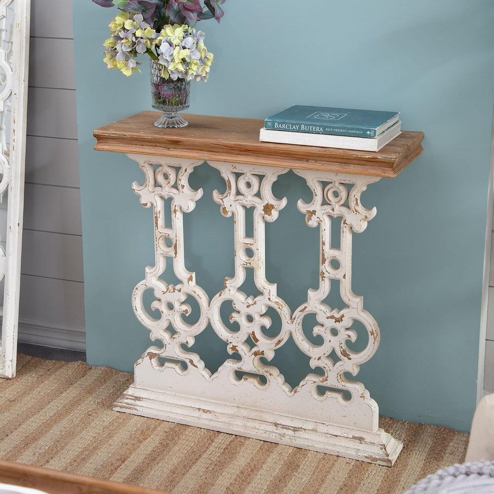 31.9" Small Console Table, Retro Farmhouse French Country Vintage Consol...